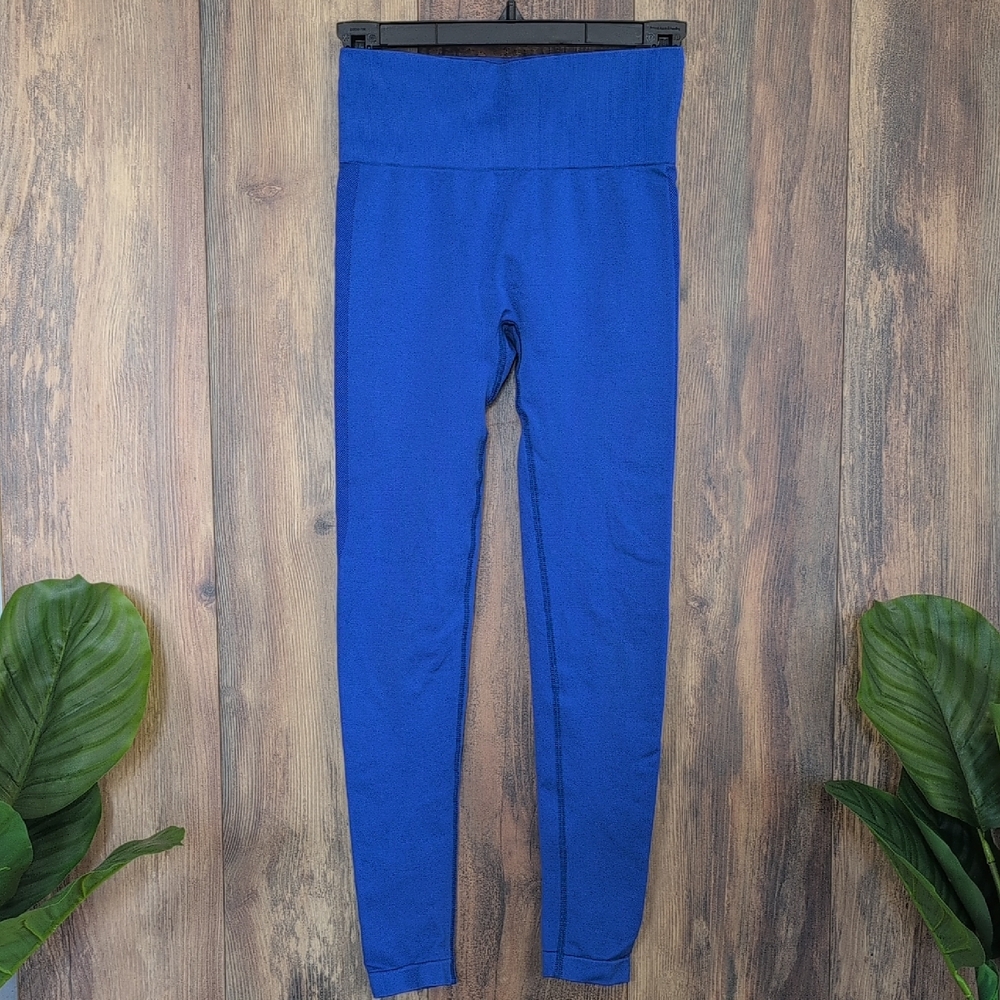 Vibrant Blue High-Waisted Butt Lift Leggings S           C667